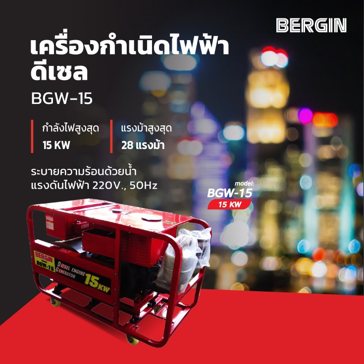 เครื่องกำเนิดไฟฟ้าดีเซล BERGIN BGW-15